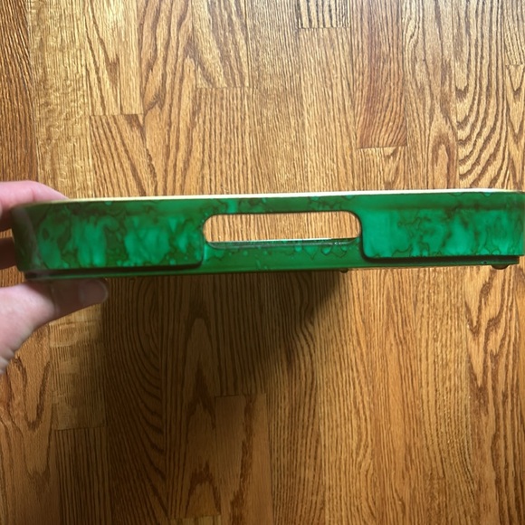 Vintage Faux Malachite Otagari Japanese tray - Picture 7 of 9